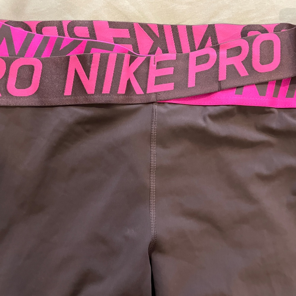 Nike Pro  Gray and Pink Leggings